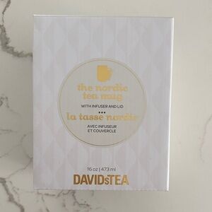 DAVIDsTEA Nordic Tea Mug with Infuser and Lid - White
